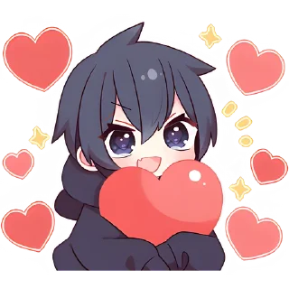 ❤️ emoji Аниме парочка 2 @Nyasticks Telegram sticker 20 of 41
