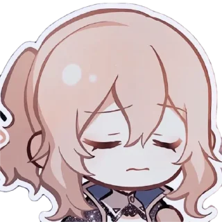 😔 emoji Cute Genshin by @peach_artworld Telegram sticker 6 of 23