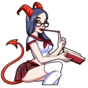 🤓 emoji Miss Devil Telegram sticker 10 of 26