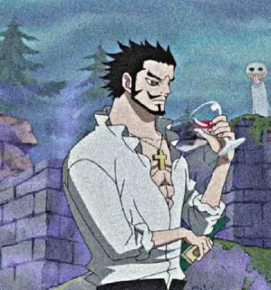 👍 emoji Dracule Mihawk Telegram sticker 14 of 20