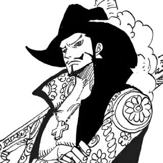 😐 emoji Dracule Mihawk Telegram sticker 10 of 20