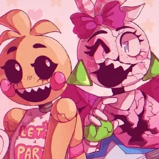 🌟 emoji БОЛЬШЕ ⇨ @CLOOBHUB ТОЙ ЧИКА ФНАФ TOY CHICA FNAF Telegram sticker 6 of 40