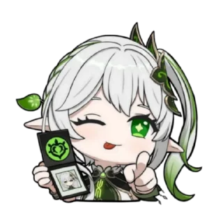 👈 emoji Нахида 💚 from @lyerikk Telegram sticker 5 of 54