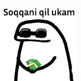 🤑 emoji Uzbek Mems Telegram sticker 4 of 120