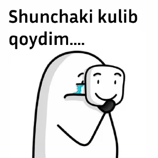 😔 emoji Uzbek Mems Telegram sticker 8 of 120