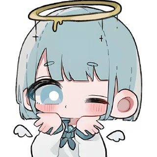 😘 emoji Девочки ангелы @Nyasticks Telegram sticker 16 of 41