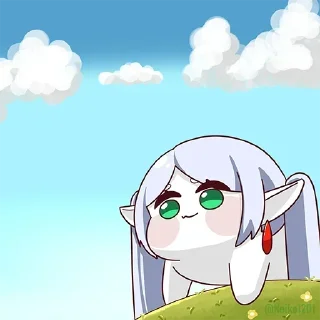 ❄️ emoji БОЛЬШЕ ⇨ @CLOOBHUB ФРИРЕН АНИМЕ FRIREN ANIME TG ТГ Telegram sticker 19 of 79