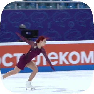 😍 emoji Sasha Trusova Quad Queen Telegram sticker 14 of 30
