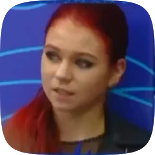 🙈 emoji Sasha Trusova Quad Queen Telegram sticker 16 of 30