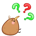 🤔 emoji Птичка Киви @TgSticker Telegram sticker 7 of 27
