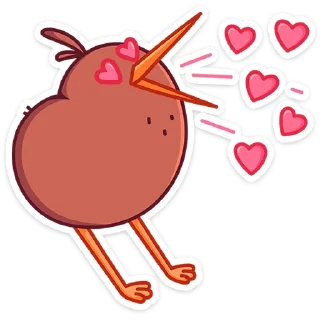 🥰 emoji Киви Кивик • @stickers_vk Telegram sticker 10 of 49