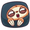 😨 emoji Ленивец (@TgSticker) Telegram sticker 17 of 20