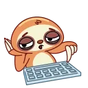 😩 emoji Ленивец (@TgSticker) Telegram sticker 10 of 20