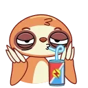 🧃 emoji Ленивец (@TgSticker) Telegram sticker 8 of 20