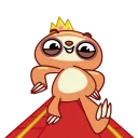 👑 emoji Ленивец (@TgSticker) Telegram sticker 9 of 20