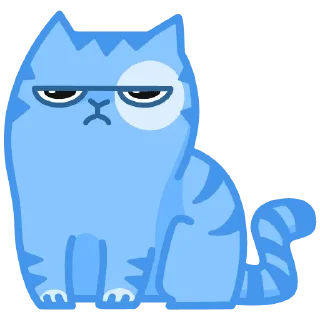😐 emoji Синiй кiт Telegram sticker 9 of 12