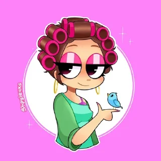 💅 emoji Шпулька и Симка богини💅🏿💍👑 Telegram sticker 13 of 62