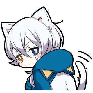 😢 emoji Белый котёнок 4 @Nyasticks Telegram sticker 10 of 41