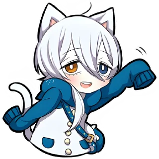 Sticker from Белый котёнок 2 @Nyasticks