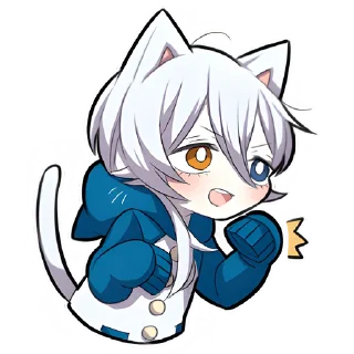 🤬 emoji Белый котёнок 3 @Nyasticks Telegram sticker 23 of 41