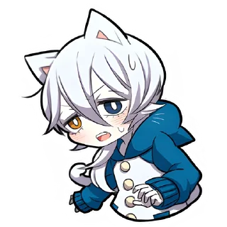 😬 emoji Белый котёнок 3 @Nyasticks Telegram sticker 17 of 41