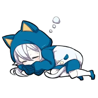 😴 emoji Белый котёнок ч.3 @nyasticks Telegram sticker 13 of 41