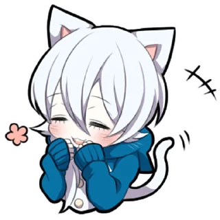 😊 emoji Белый котёнок ч.1 @nyasticks Telegram sticker 12 of 41