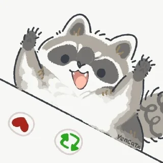 🦝 emoji ♡Енотка♡ Telegram sticker 14 of 46