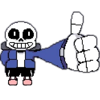 👍 emoji БОЛЬШЕ ⇨ @CLOOBHUB САНС АНДЕРТЕЙЛ СТИКЕРЫ SANS TG Telegram sticker 24 of 52