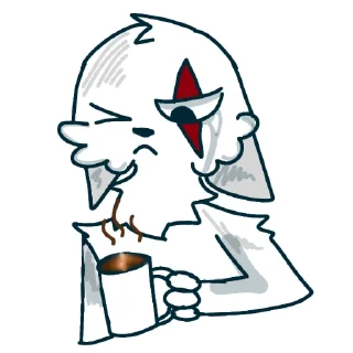 👎 emoji White wolf Telegram sticker 8 of 12