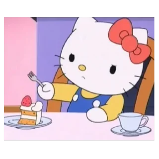 😔 emoji Kitty @twittykate Telegram sticker 19 of 55