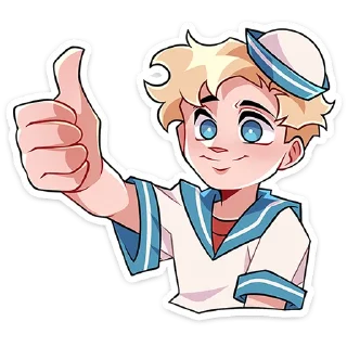👍 emoji Матрос Владик от @TgSticker Telegram sticker 10 of 51