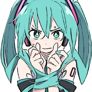 🎶 emoji Hatsune Miku Telegram sticker 19 of 69