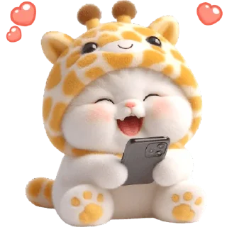 🤣 emoji Пушистый жираф @Nyasticks Telegram sticker 8 of 35