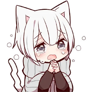 😭 emoji Усталый котёнок 2 @Nyasticks Telegram sticker 18 of 42
