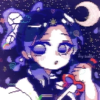 🪻 emoji «❀𝙆𝙤𝙘𝙝𝙤 𝙎𝙝𝙞𝙣𝙤𝙗𝙪❀» Telegram sticker 14 of 66