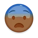 😨 emoji Brown Emoji Telegram sticker 9 of 58