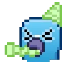 🥳 emoji Pixel Pigeon Emoji • @TgSticker Telegram sticker 7 of 40
