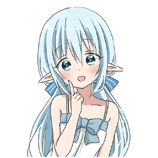 😬 emoji Голубая эльфийка @Nyasticks Telegram sticker 14 of 33