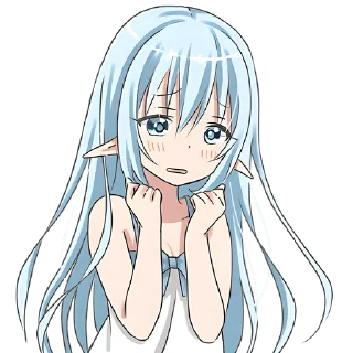 😒 emoji Голубая эльфийка @Nyasticks Telegram sticker 23 of 33