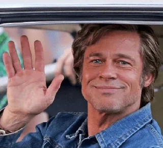 ✋ emoji Brad Pitt @JakeGyllen Telegram sticker 22 of 72
