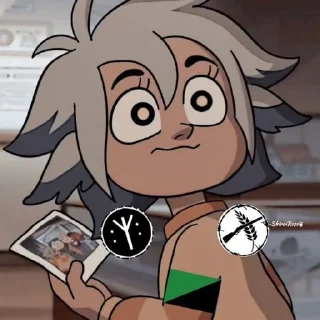 😕 emoji OwlHouse🦉❤️💜 Telegram sticker 24 of 120