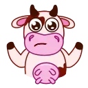 🤨 emoji Коровка (@TgSticker) Telegram sticker 6 of 24