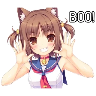 😱 emoji 💛 Azuki | nekopara — by: pink_qwerty4418 Telegram sticker 20 of 52