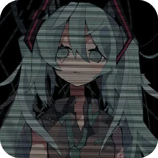 😢 emoji Miku.  @prosto1942 Telegram sticker 16 of 120