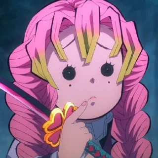🤔 emoji Kanroji Mitsuri @fiveforstickers Telegram sticker 7 of 35