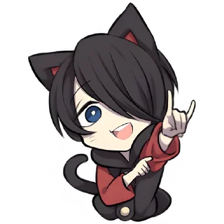 🫱 emoji Чёрный котёнок 2 @Nyasticks Telegram sticker 7 of 41