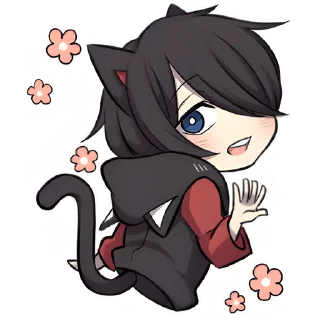 Sticker from Чёрный котёнок 2 @Nyasticks