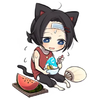 😋 emoji Чёрный котёнок 2 @Nyasticks Telegram sticker 8 of 41