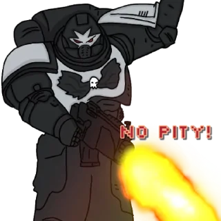 😏 emoji Чёрные храмовники Telegram sticker 7 of 15